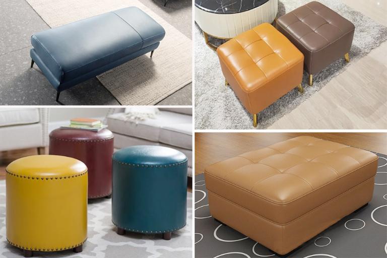 Ghế Đôn Sofa Bọc Da